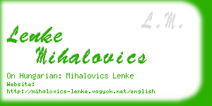 lenke mihalovics business card